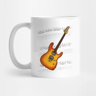 Guitar Tab Electric Guitarist Music Notation Musician (Amber) Mug